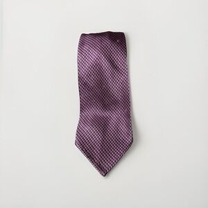 Finamore Napoli‎ Pink Geometric Silk Tie Professional Office Business Evening